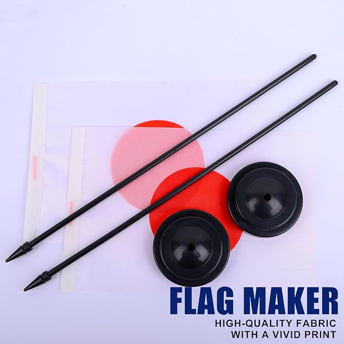 Japan Desk Flag 12" Solid Pole Deluxe Set Japanese Flags Banner Mini Small - Image 5