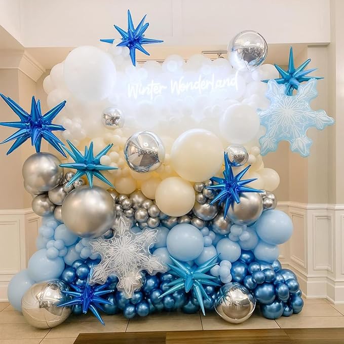 Blue Silver Star Balloons - Image 5