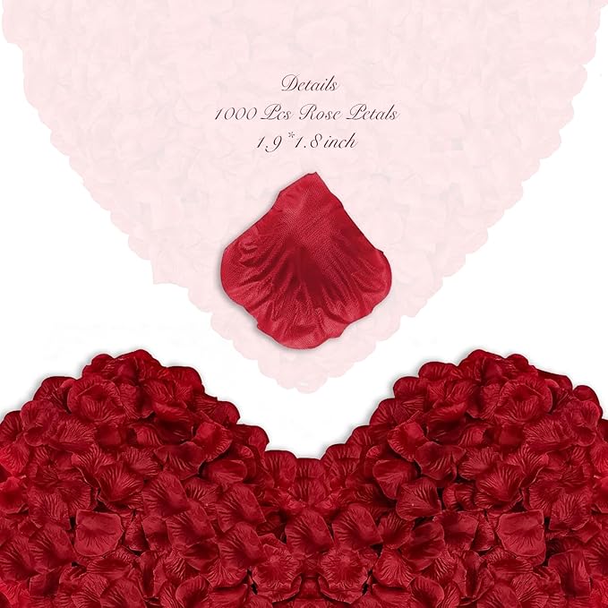 2000 Pcs Rose Petals, Artificial Flower Petals Fake Rose Petals - Image 2