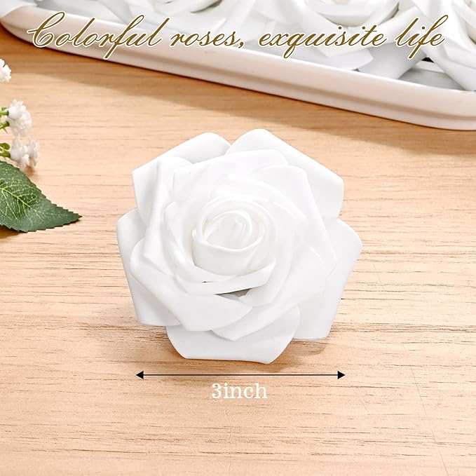 BLEUM CADE 36Pcs Artificial Flowers Fake Roses - Image 2