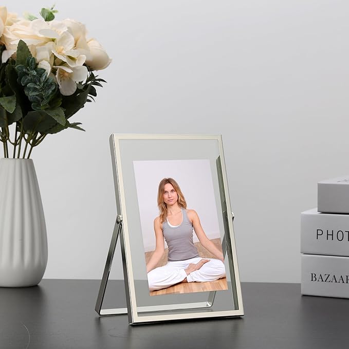 Silver 4x6'' Floating Frame Set of 2, - Image 2