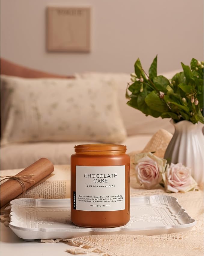 M&SENSE Chocolate Layer Cake Scent Candles, Large 19.4oz Natural Soy Wax 110 - Image 6