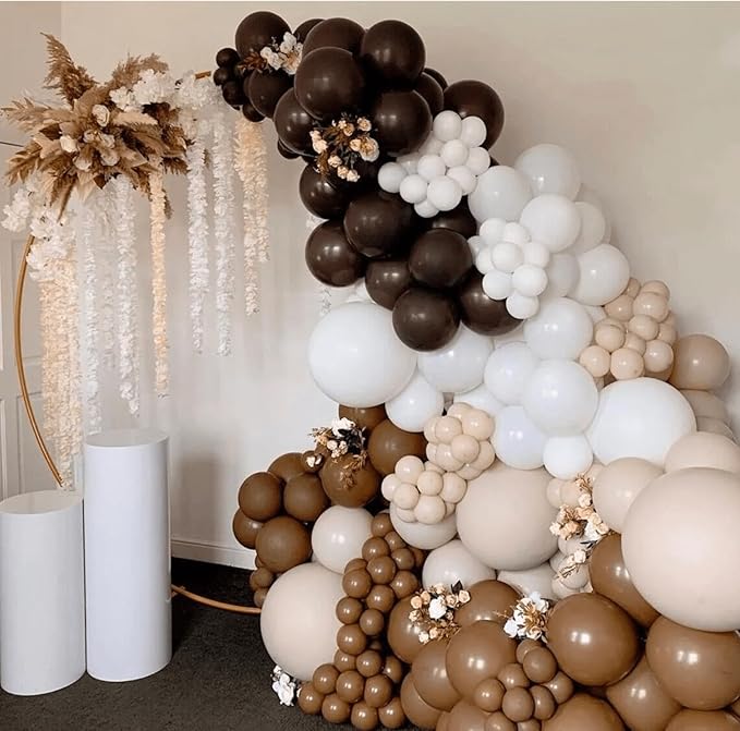 412pcs Brown Balloon Garland Arch Kit 18 12 10 5 Inch Different Sizes Matte - Image 4
