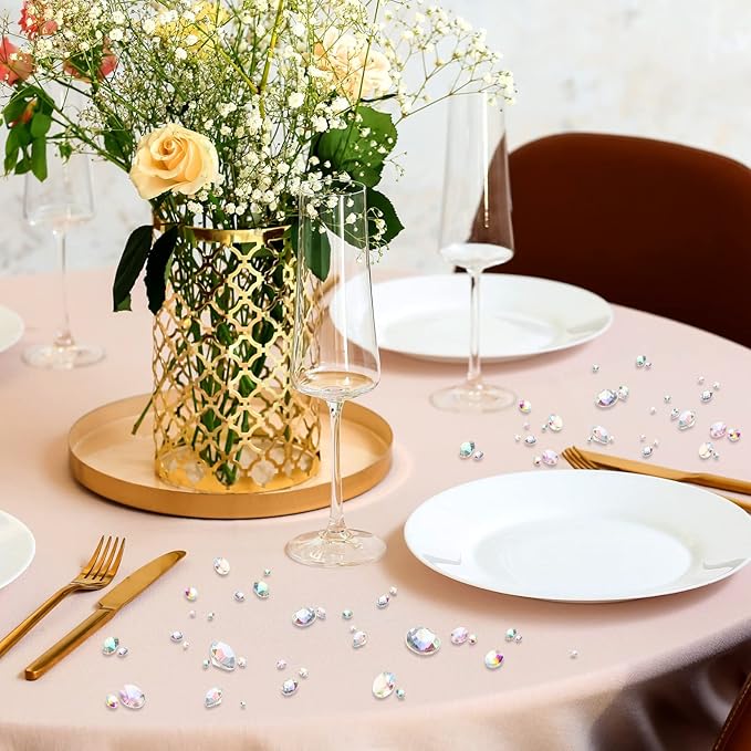 Hicarer 800 Pieces Diamond Decorations Acrylic Diamond Table Scatter Crystals - Image 5