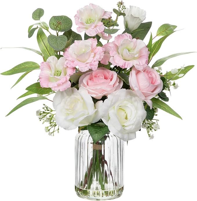Hollyone Fake Flowers in Vase by Hollyone
