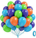60pcs Blue and Orange Balloons 12inch by Leraqertra