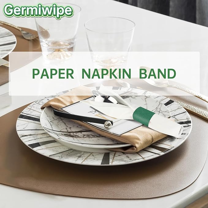 Germiwipe St. Patrick's Day Napkin Bands, Paper Napkin Rings Self Adhesive - Image 5