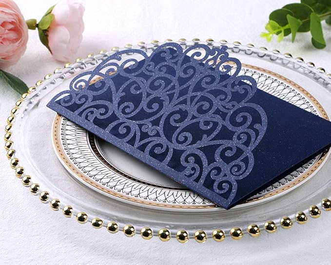 PONATIA 5.12 x 7.2 Laser Cut Invitation Pocket - Image 4