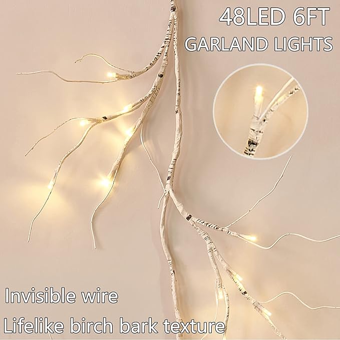 Fudios Lighted Birch Garland - Image 5