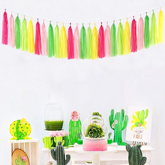 Hawaiian-Themed Pool Party-Decorations Tassel Garland - Image 4
