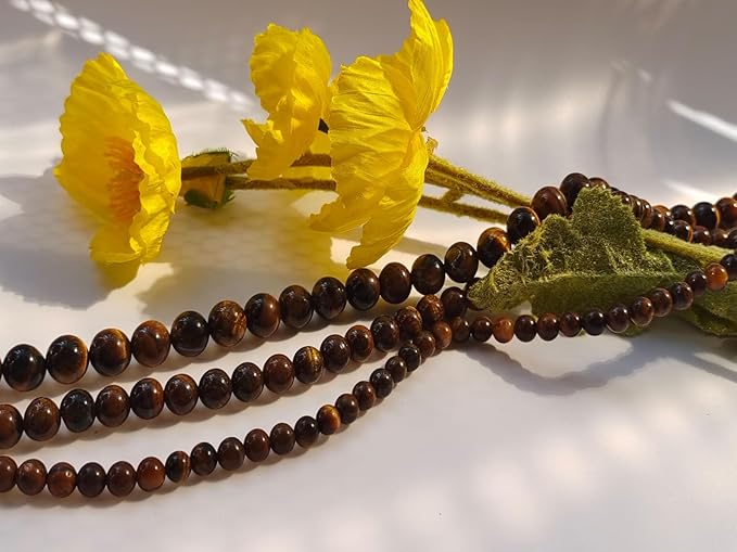Stone Beads 8mm 100pcs Yellow Tiger Eye Beads Round Loose Gemstones Beads - Image 6