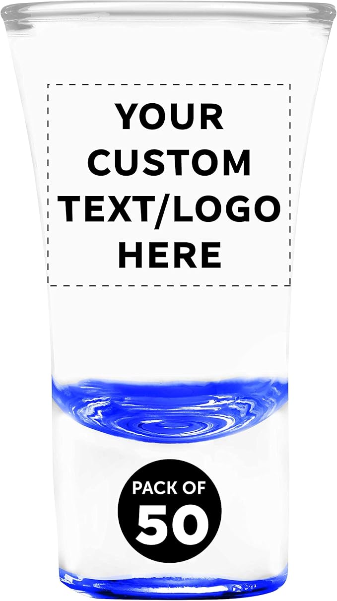 Custom 2 oz. Lord Shooter Etched Shot Glasses, 50 pack, Personalized Text by DISCOUNTPROMOS