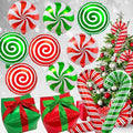 Christmas Cane Candy Balloons Red Green Candy Cane Gift Box Foil Balloons by Eostankr