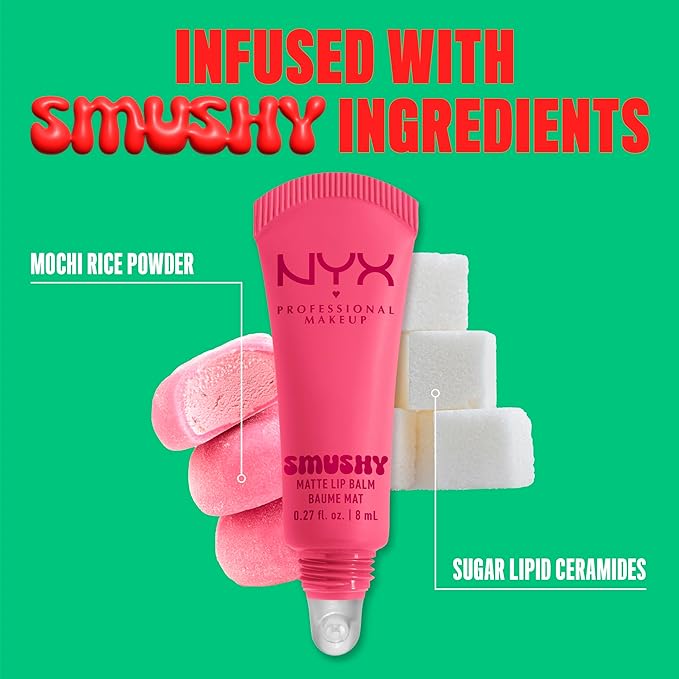 NYX PROFESSIONAL MAKEUP Smushy Matte Lip Balm, Tinted Lip Moisturizer - Image 6