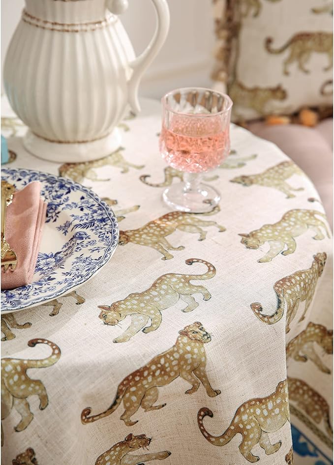 patdrea Designer Vintage Linen Long Table Cloth - Image 8