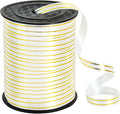 TONIFUL Curling Ribbon-White Gold Balloon Curling Ribbons-250 Yards Balloon by TONIFUL