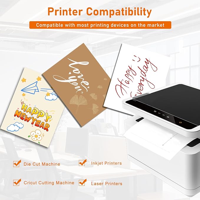 100 Sheets Brown Cardstock 8.5 x 11 Printer Paper, 92lb Heavyweight Paper Card - Image 4