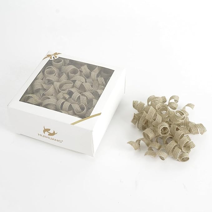 HUIHUANG Burlap Gift Bows Curly Bows - Image 8
