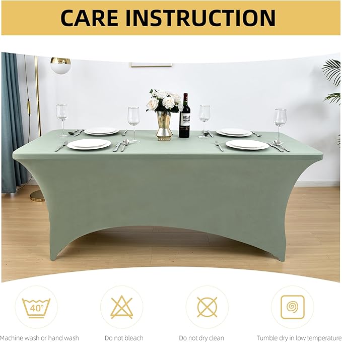 122 6-Pack 6ft Spandex Table Covers - Image 6