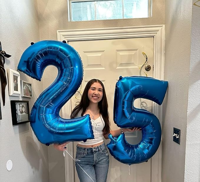 40 Inch Dark Blue Number 2 Balloon Dark Blue Foil Number Balloons 0-9 20 21st - Image 7