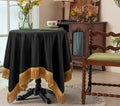 F-CHU Luxury Black Tablecloth Thickset Velvet Tablecloth by F-CHU