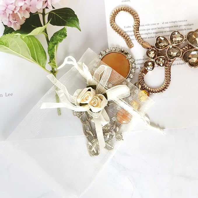 SumDirect Rose Organza Gift Bags - Image 7