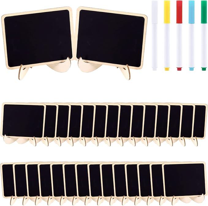 Swpeet 30Pcs Mini Chalkboards Signs by Swpeet
