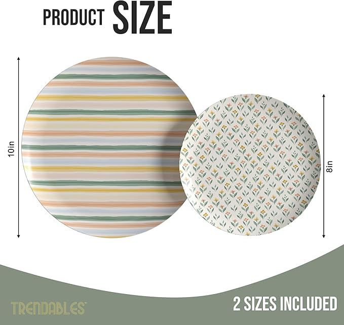 Trendables Heavy Duty Paper Plates Set - Image 2