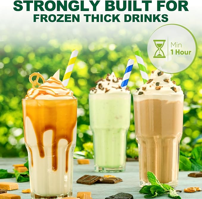 8.5 inch Colossal Paper Straws for Smoothie & Milkshake - Image 3