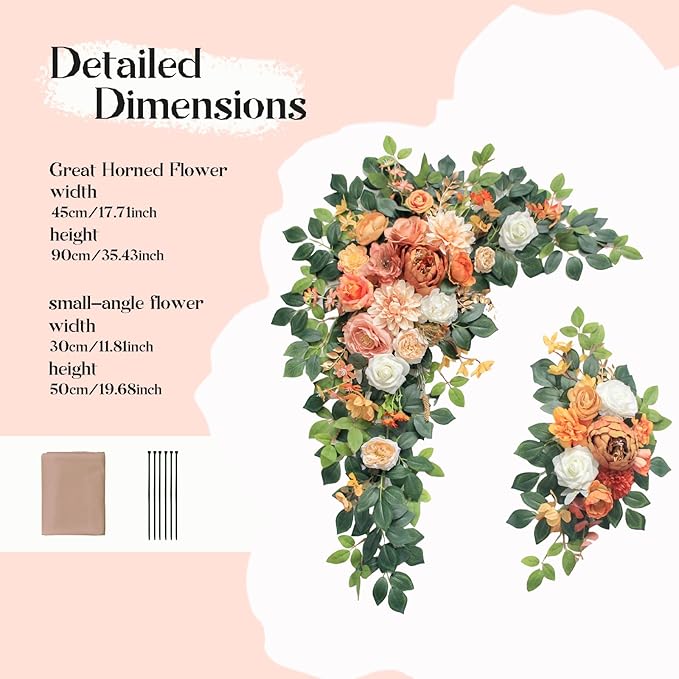Wedding Arch Flowers Kit, Artificial Flower Arch Decor - Image 2