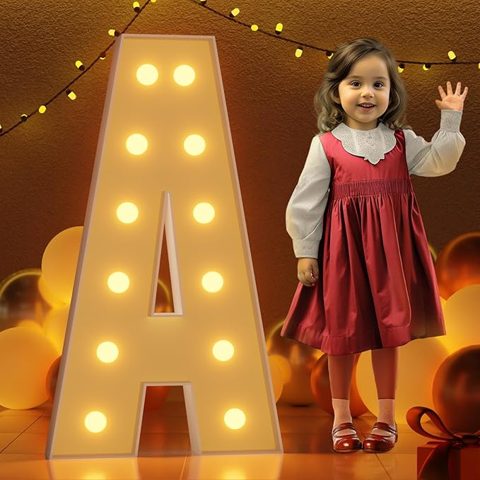 imprsv 4FT Marquee Light Up Letters A, Large Light Up Letters by Letsmakeitimpressive