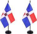 Dominican Republic Desk Flag 12" Solid Pole Deluxe Set Dominican Republic Flags by Unknown