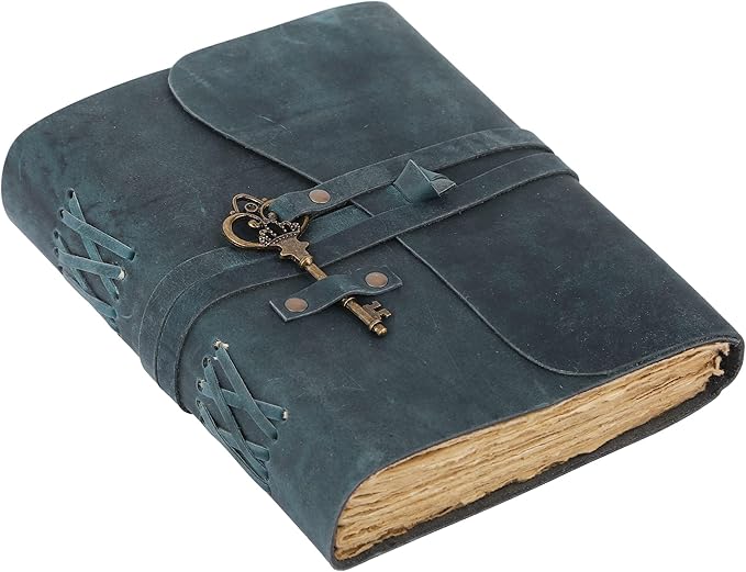Leather Journal with Lined and Unlined Deckle Edge Paper 8x6 inch and Vintage by KomalsPassionLeather