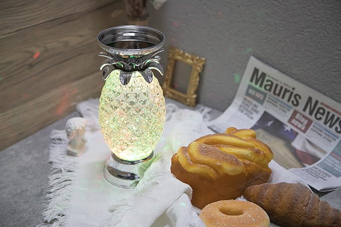 YAKii 9.5" Pineapple LED Color Changing Shine Lamp, Swirling Water Waves Lamp - Image 9