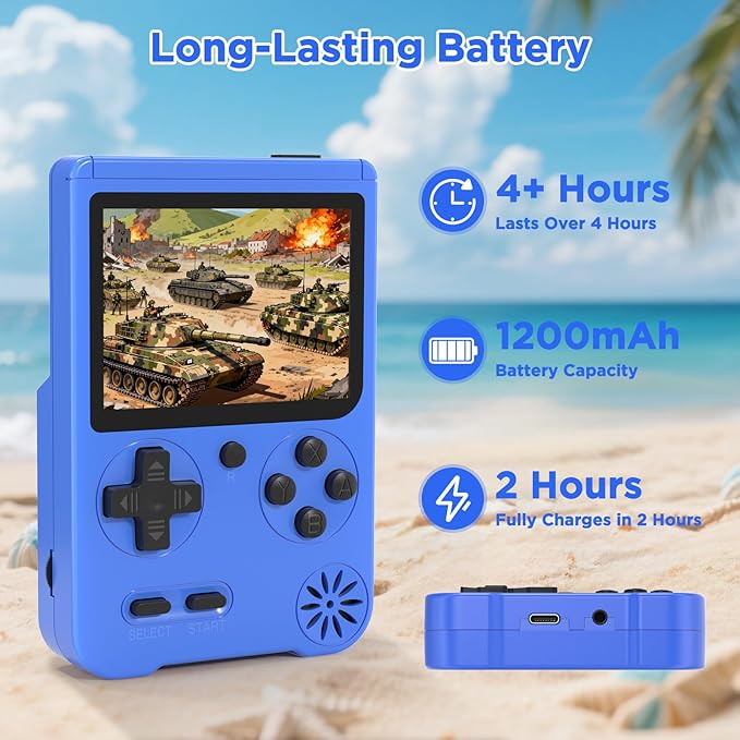 Retro Handheld Game Console, 3-inch LCD Screen Portable Game Console - Image 6