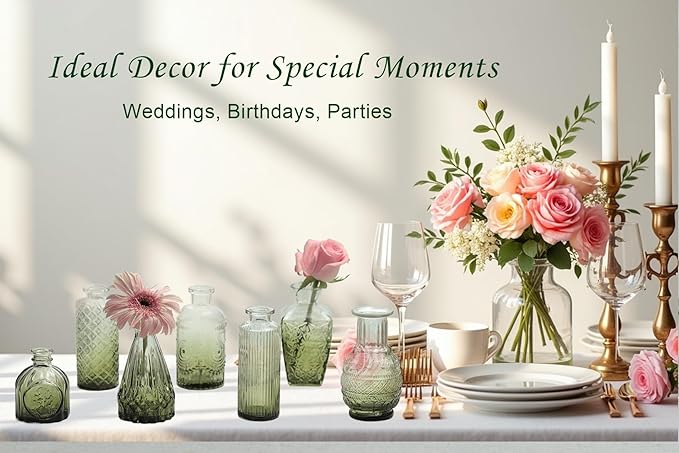 Bud Vases Set of 40 Pcs, Small Flower Vases - Image 7