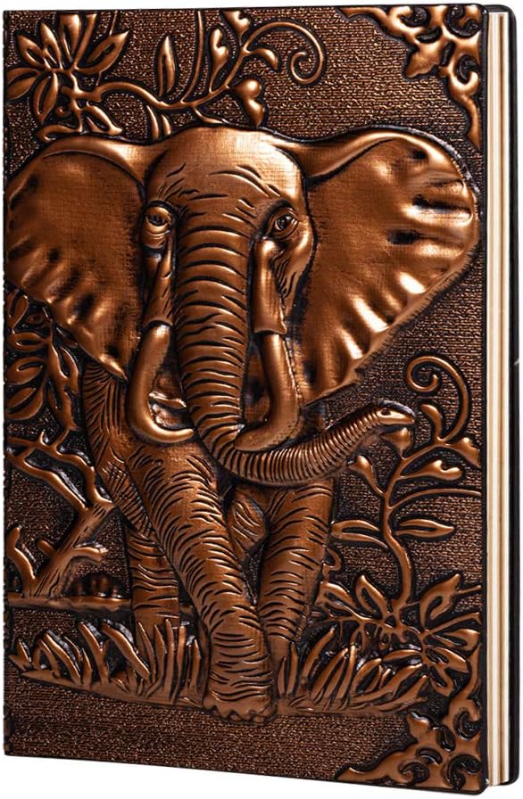 molshine A5 Embossed Journals Vintage Notebook, Retro Bronze Diary, 100 Sheets by MOLSHINE