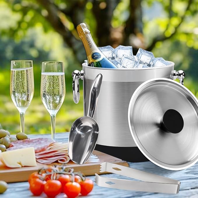 Double-Wall Stainless Steel Insulated Ice Bucket - Image 4
