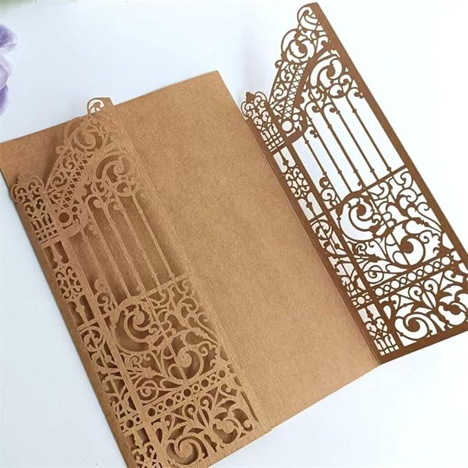 MillaSaw Craft Paper Fence Laser Cut Invitation Card - Image 3