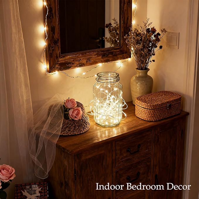 33ft 100 LED Plug in Connectable Fairy String Lights, 8 Mode Decorative Lights - Image 2