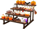 4 Tier Wooden Display Riser Stand, Cupcake Display Shelf Tabletop Spice Rack by WEWLINE