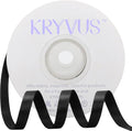 Black Satin Ribbon 1/4 inch X Continuous 25 Yards, Single Face Polyester Ribbon by Kryvusribbon