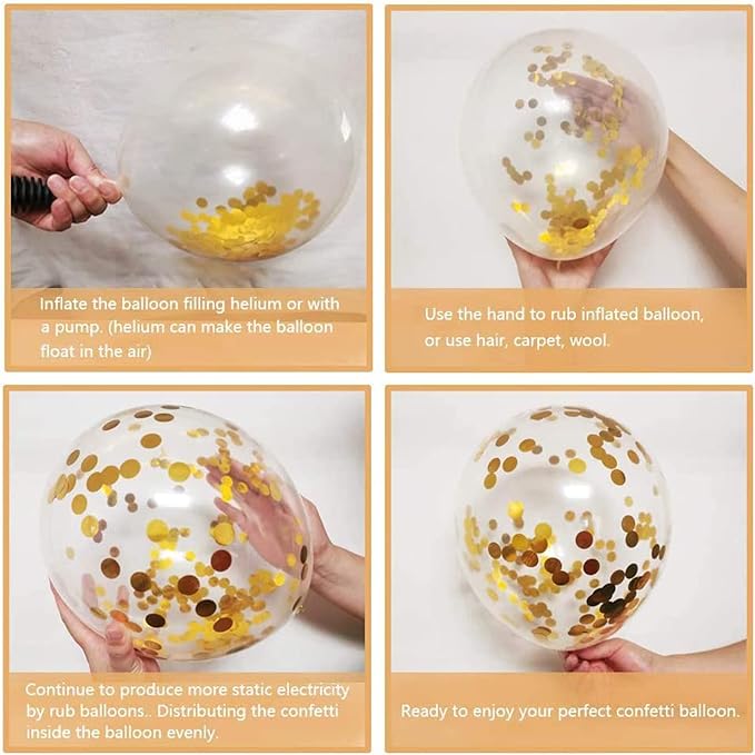 Sage Green Gold Confetti Balloons - Image 3