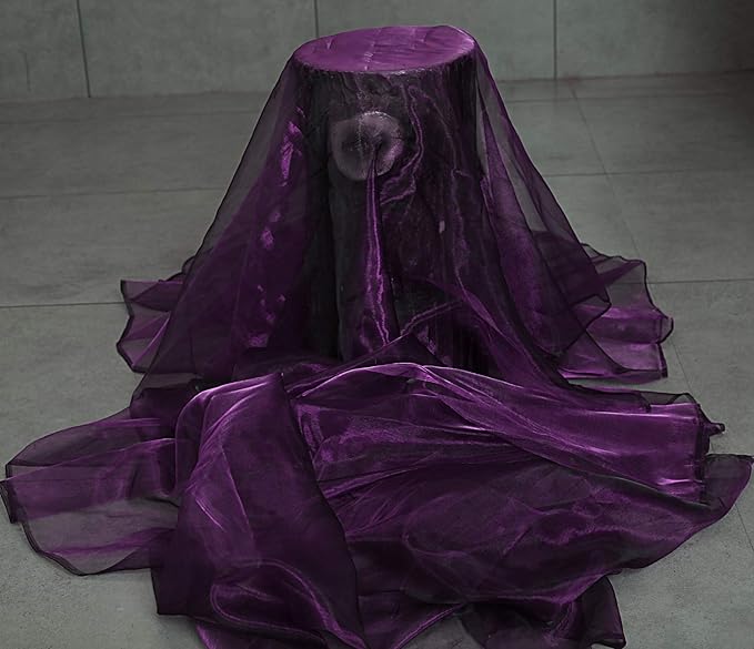 VDS Dark PurpleOrganza Fabric, 40 Yards Continuous, 45” Wide, Wedding Party - Image 2