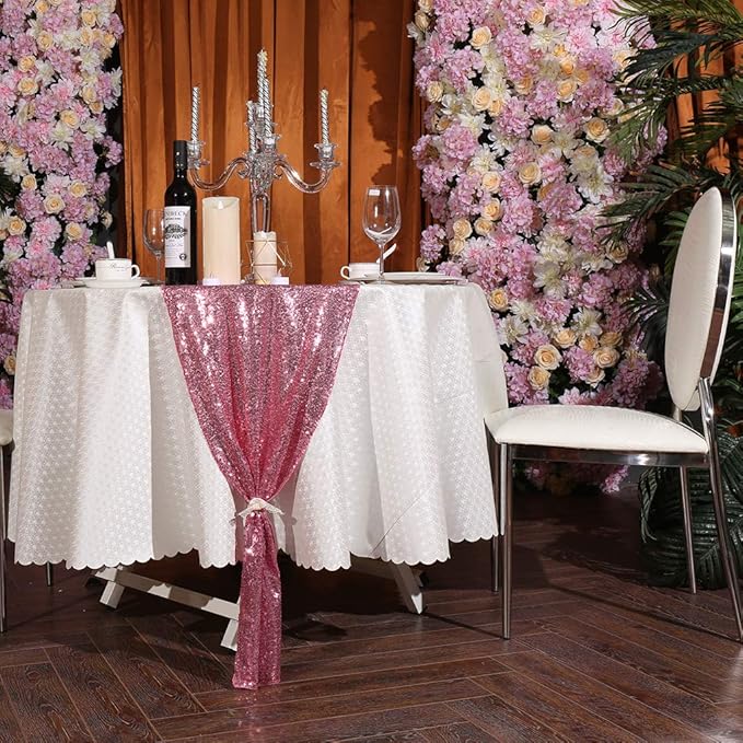Eternal Beauty Fuchsia Pink Table Runner - Image 4