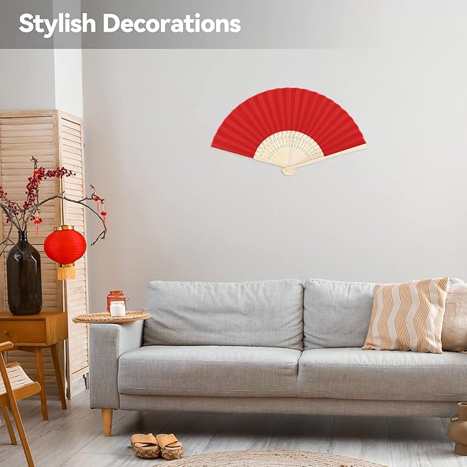 MCEAST 30-Piece Silk Folding Fans - Image 6
