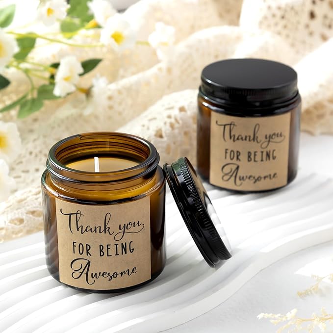 MTLEE 20 Pcs Thank You Gifts Candles 3.5 oz Employee Appreciation Inspirational - Image 6