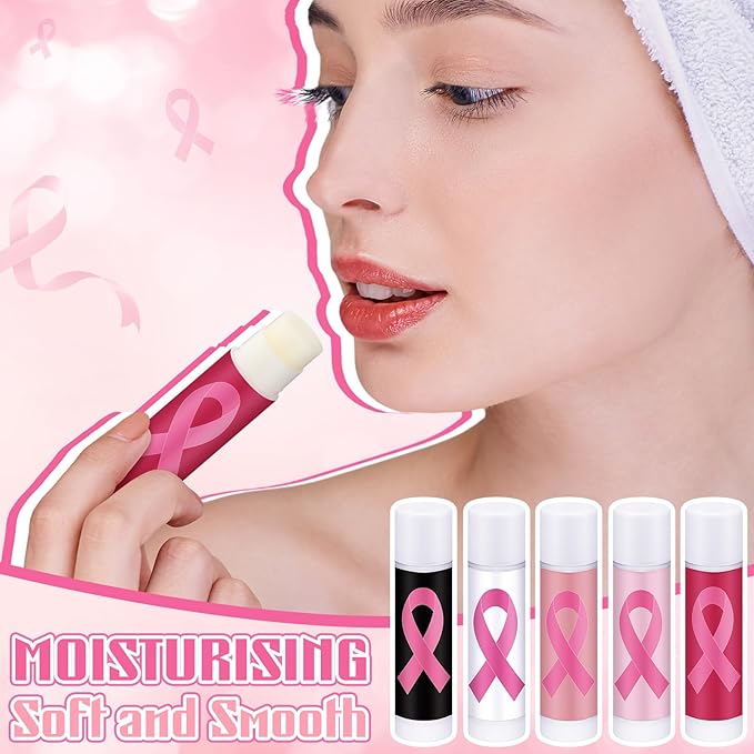 15 Pack Breast Cancer Awareness Lip Balms Gifts Bulk Pink Ribbon Lip Balms - Image 3
