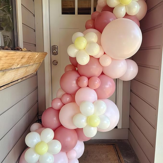 Hot Pink White Balloons - Image 5