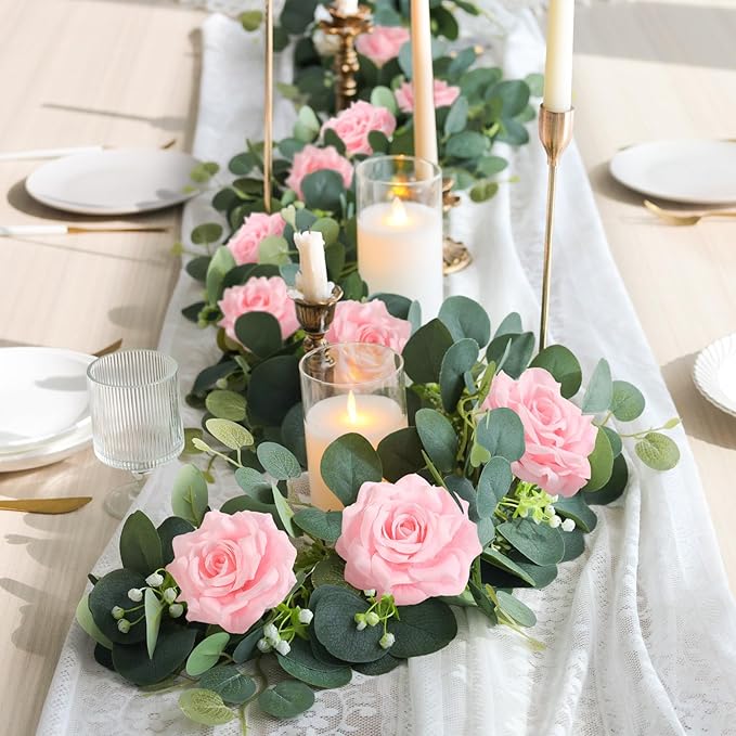 MACTING 4 Pack 26.4FT Eucalyptus Garland - Image 6